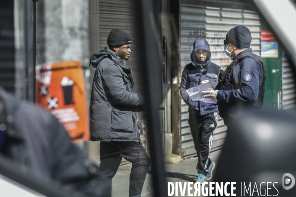 CORONAVIRUS - Contrôle policier en Banlieue