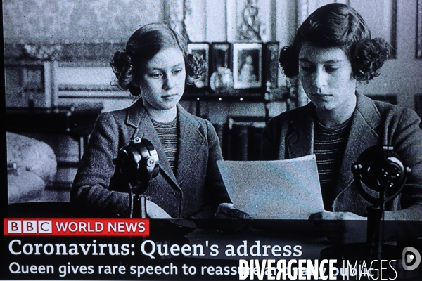 Photos BBC TV Message de la Reine à ses sujets anglais et du Commonweath