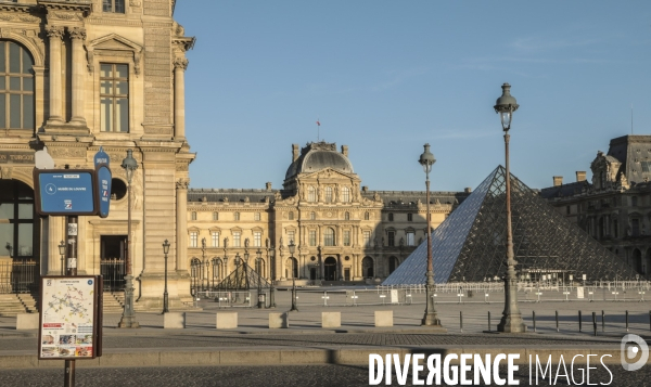 Confinement : quartier du louvre un samedi ensoleille