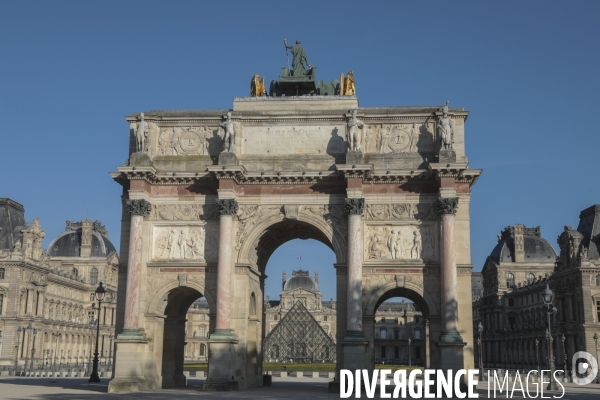 Confinement : quartier du louvre un samedi ensoleille