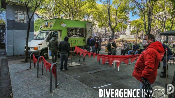 Petit-déjeuner de l association Emmaüs au 22ème jour de confinement