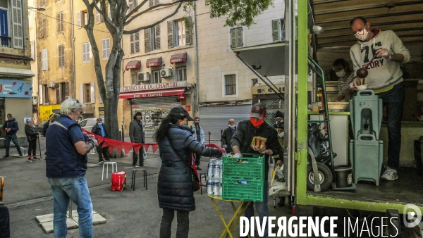 Petit-déjeuner de l association Emmaüs au 22ème jour de confinement