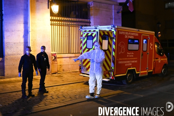 Ambulance de réanimation des pompiers.