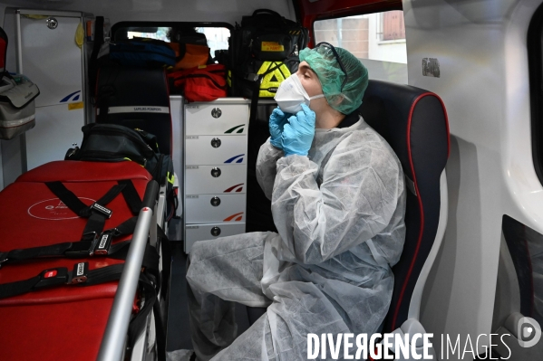 Pompier intervention d urgences. Confinement 16ème jour