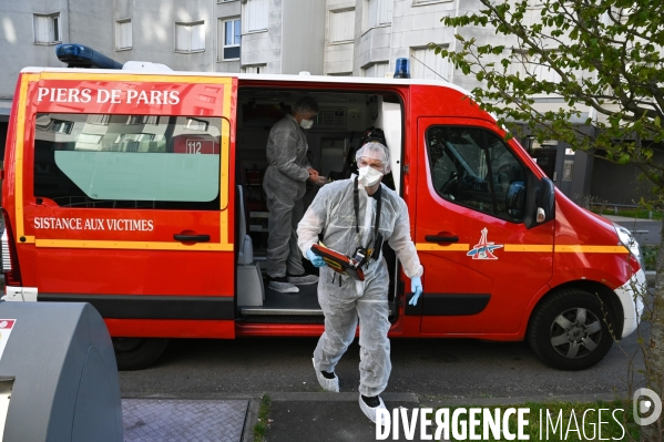 Pompier intervention d urgences. Confinement 16ème jour