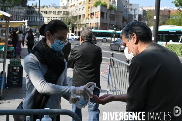 Marché d Ivry. Confinement 25ème jour.