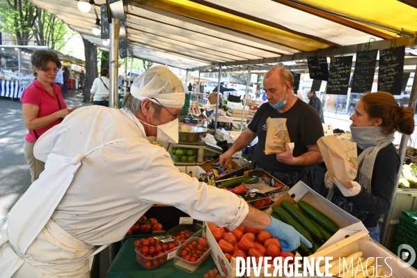 Marché d Ivry. Confinement 25ème jour.