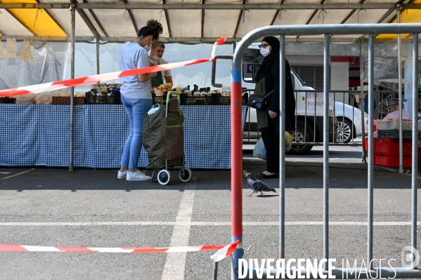 Marché d Ivry. Confinement 25ème jour.