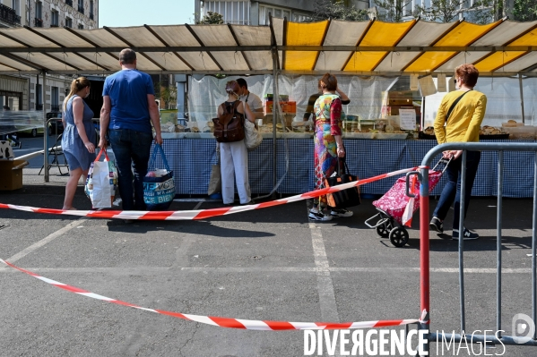 Marché d Ivry. Confinement 25ème jour.