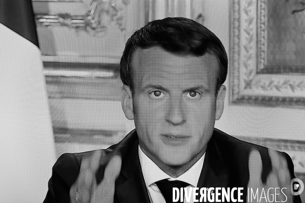 Emmanuel Macron. Allocution TV. Confinement. 28ème jour.