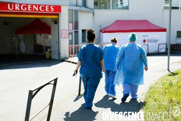 COVID-19. Service des urgences de la clinique Gentilly à Nancy