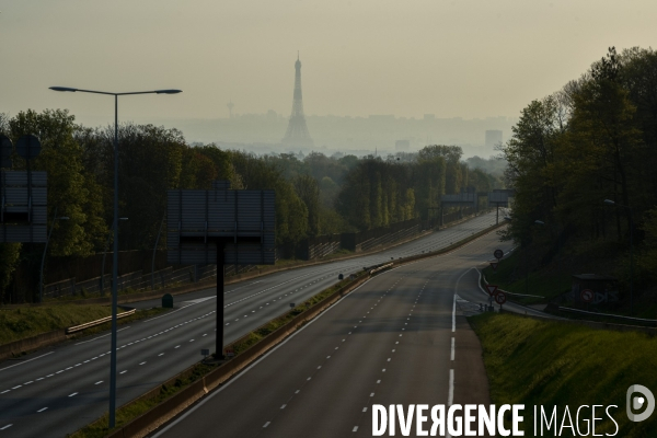 Autoroute de Normandie. Week-end de Pâques. Confinement 27 et 28ème jour.
