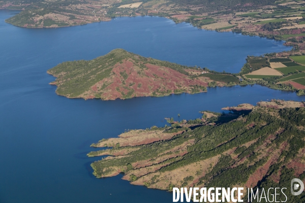 Lac du Salagou, vue aérienne