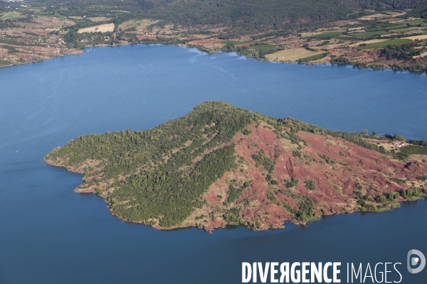 Lac du Salagou, vue aérienne