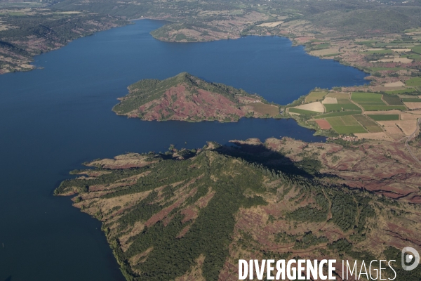 Lac du Salagou, vue aérienne