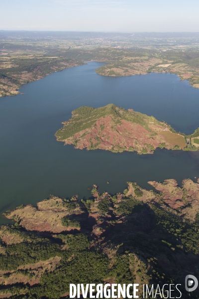 Lac du Salagou, vue aérienne