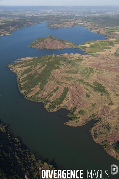 Lac du Salagou, vue aérienne