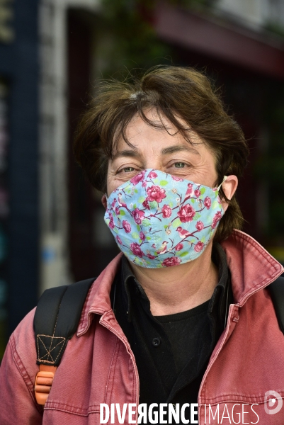 Les parisiens en sortie pendant le confinement Covid-19. The Covid-19 Coronavirus containment.