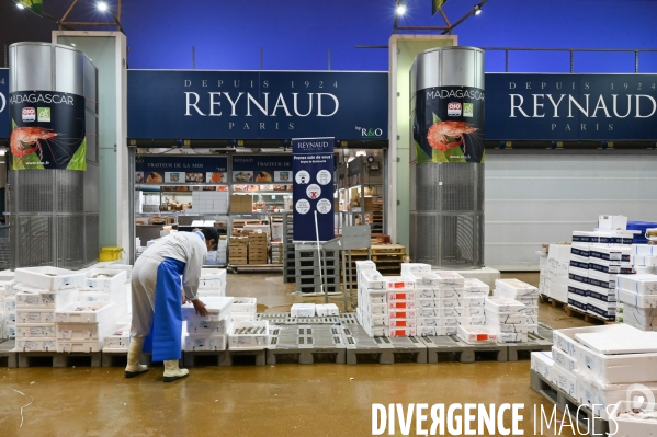 Marché du poisson à Rungis.  Confinement, 30 et 31ème jour.