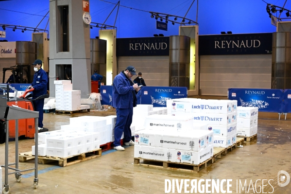 Marché du poisson à Rungis.  Confinement, 30 et 31ème jour.