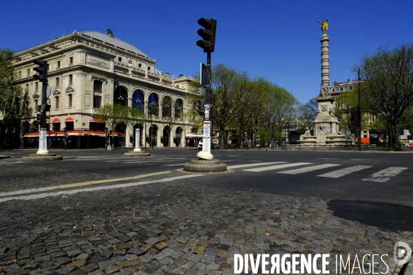 Paris désert pendant la pandémie du coronavirus Covid-19. DesertedÊParis during the coronavirus (Covid-19) .