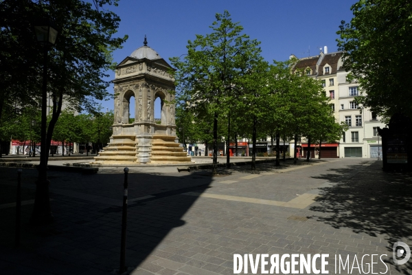 Paris désert pendant la pandémie du coronavirus Covid-19. DesertedÊParis during the coronavirus (Covid-19) .