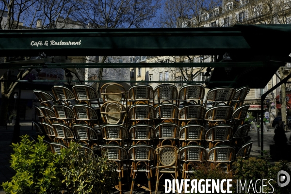 Paris désert pendant la pandémie du coronavirus Covid-19. DesertedÊParis during the coronavirus (Covid-19) .