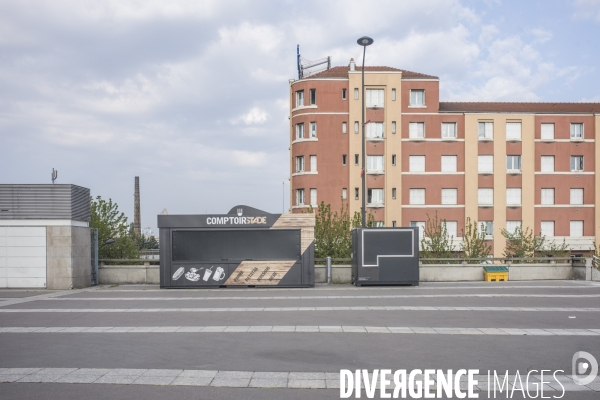 La banlieue parisienne sous confinement.