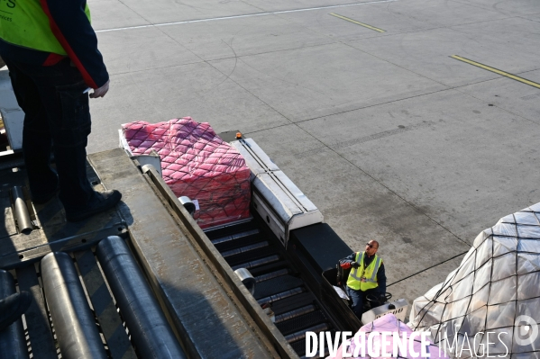 Qatar airways cargo. Fret de matériel médical en provenance de Chine. Confinement 40ème jour.