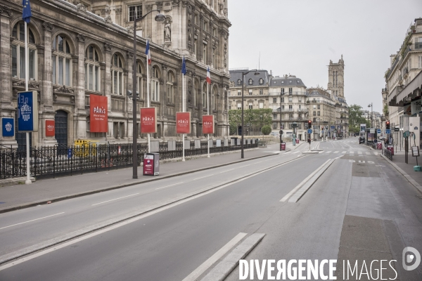 Paris vide, 48eme jour de confinement contre le covid 19.