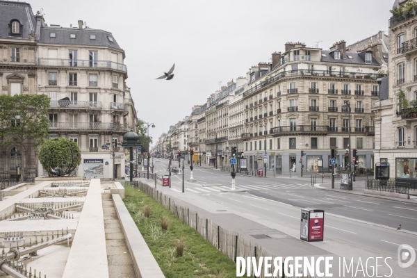 Paris vide, 48eme jour de confinement contre le covid 19.