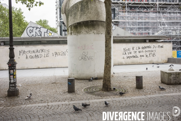 Paris vide, 48eme jour de confinement contre le covid 19.