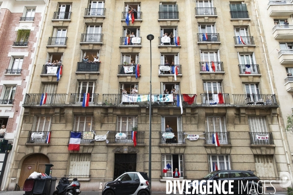 Un immeuble mobilisé tous les soirs à 20h  pour applaudir le personnel soignant.