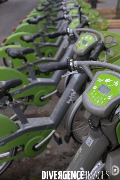 Paris Velib vélos à louer. Velib bicyclesÊfor hire in Paris