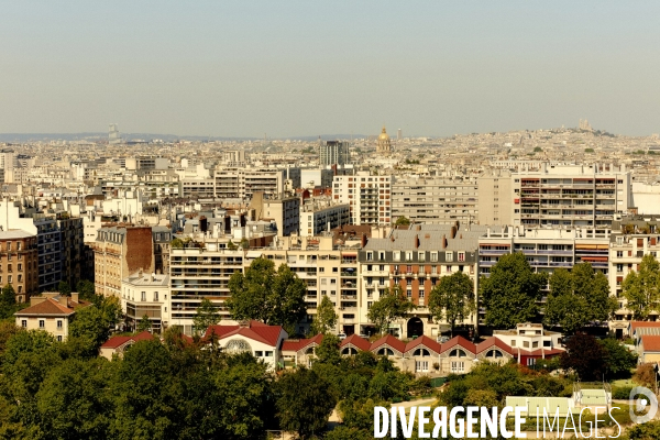 Vue en hauteur de la ville de Paris