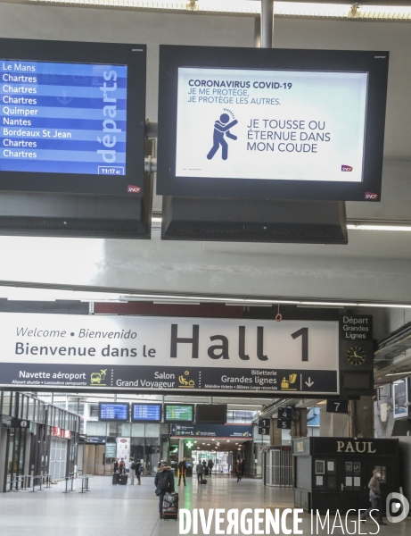 Gare montparnasse pendant le confinement