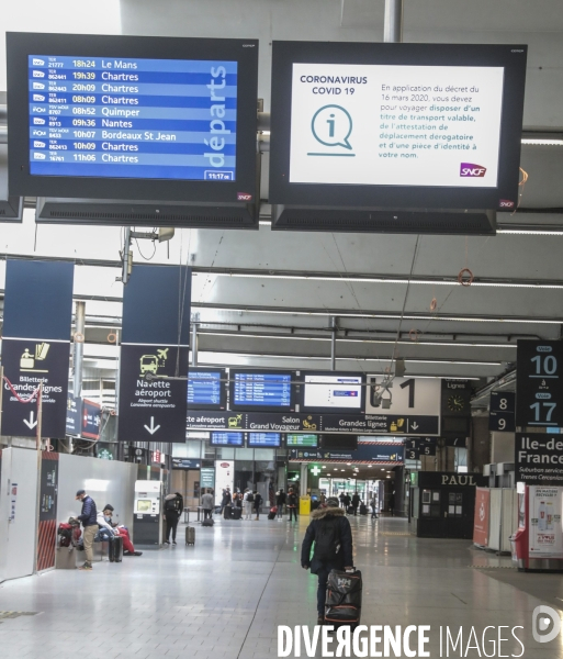 Gare montparnasse pendant le confinement