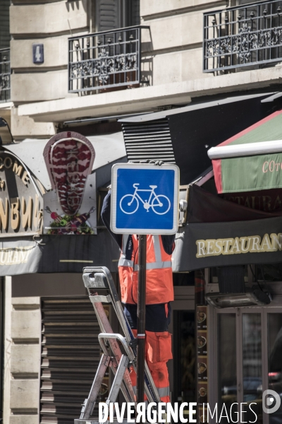 Nouvelle piste cyclable provisoire