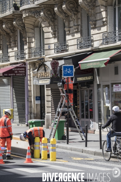 Nouvelle piste cyclable provisoire