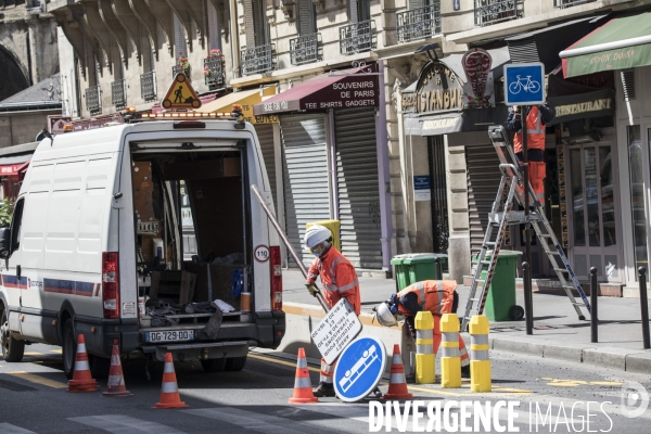 Nouvelle piste cyclable provisoire