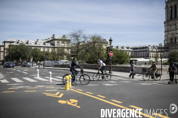 Nouvelle piste cyclable provisoire