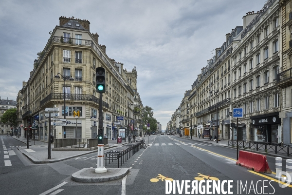Nouvelles pistes cyclables temporaires , Paris  en confinement 8 mai