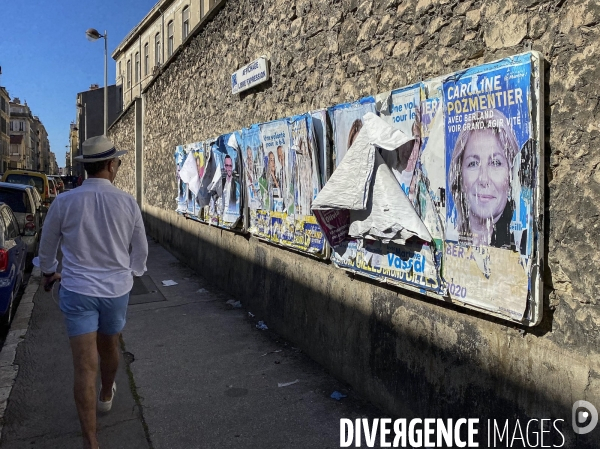 Entre-2-tours: affichage électoral déconfit sous confinement!