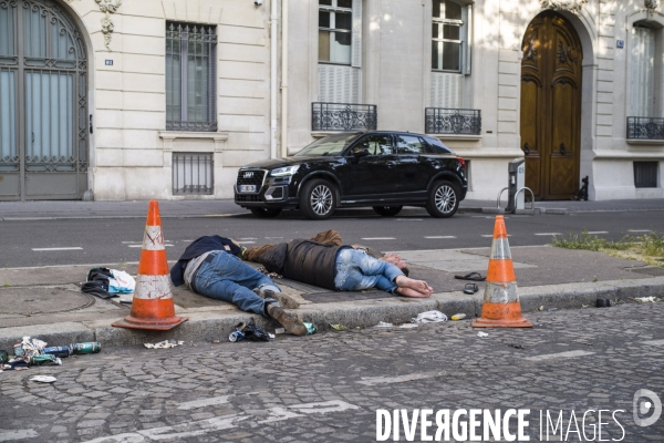 Sans abris dans paris.