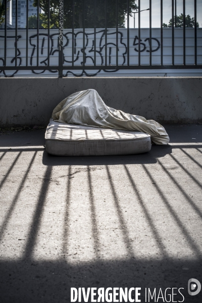 Sans abris dans paris.