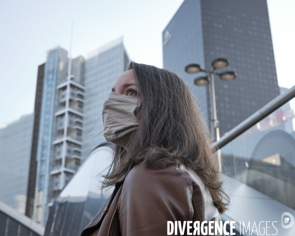 Paris-La Défense Première semaine de déconfinement