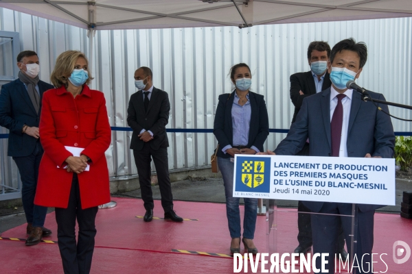 Inauguration par Valérie Pécresse de l usine de masques au Blanc-Mesnil