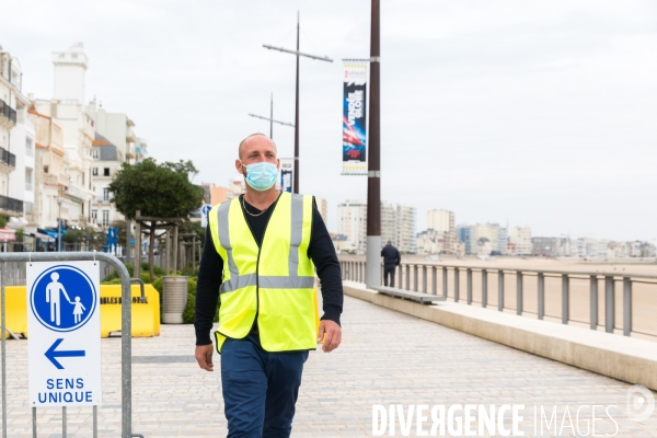 La plage des Sables-d Olonne à sens unique