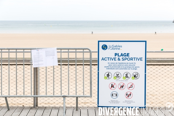 La plage des Sables-d Olonne à sens unique