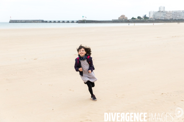 La plage des Sables-d Olonne à sens unique